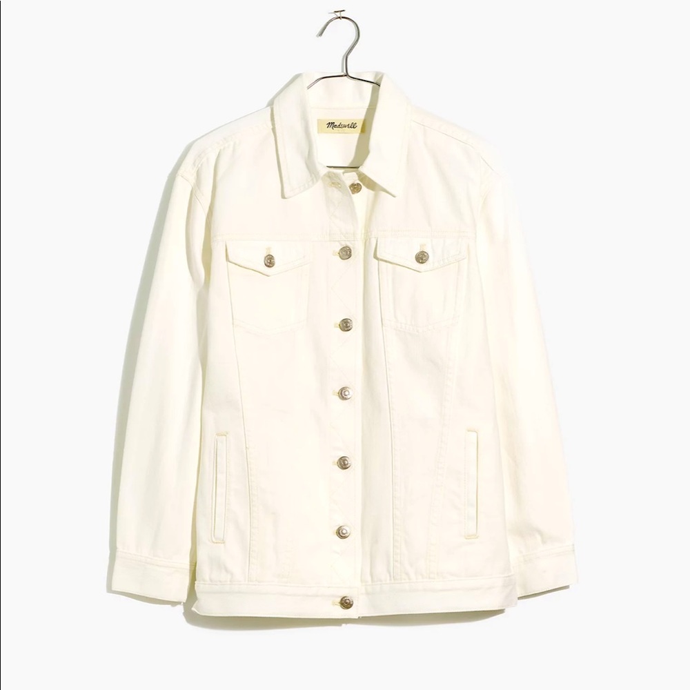 Madewell Oversized Jean Jacket in Tile White